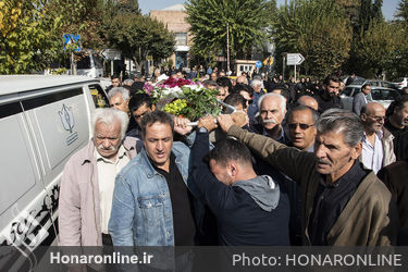 مراسم تشییع پیکر اسماعیل نظری در خانه هنرمندان