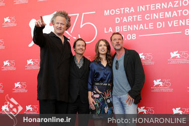 0994 (L-R) Florian Henckel von Donnersmarck_ Tom Schilling_ Paula Beer and Sebastian Koch attend _Werk Ohne Autor (Never Look Away)_ photocall during the 75th Venice Film Festival