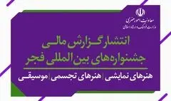 گزارش‌های مالی سه دوره جشنواره تئاتر، موسیقی، هنرهای تجسمی فجر و جشنواره تئاتر عروسکی منتشر شد 