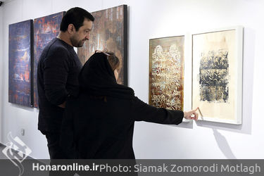 نمایشگاه نقاشی خط محسن کرمی در گالری مژده