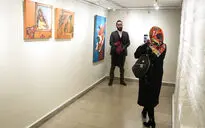 افتتاحیه نمایشگاه نقاشی های هنگامه عابدین در گالری گلستان