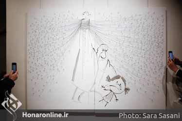 رونمایی از اثر بزرگمهر حسین پور در گالری آس