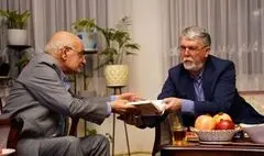 دیدار وزیر فرهنگ با هوشنگ مرادی کرمانی در شب یلدا