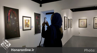 افتتاحیه نمایشگاه نقاشی مکرمه قنبری و علی بلبلی در گالری فردا