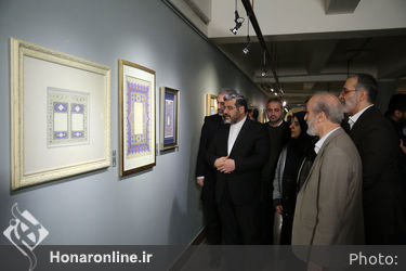 بازدید وزیر فرهنگ از نمایشگاه پانزدهمین جشنواره هنرهای تجسمی
