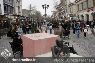 مجسمه های پیاده راه فرهنگی رشت‎