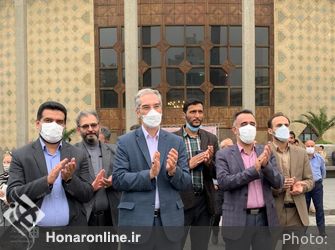 بازدید محمود سالاری معاون امور هنری وزارت فرهنگ و ارشاد اسلامی از اجراهای ویژه برنامه هفته هنر انقلاب اسلامی در تئاتر شهر