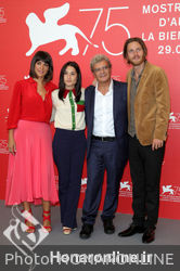 04 L-R) Donatella Finocchiaro_ Marianna Fontana_ Mario Martone and Reinout Scholten van Aschat attend _Capri-Revolution_ photocall during the 75th Venice Film Festival