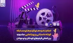اعلام نامزدهای فیلم‌های مسابقه کوتاه داستانی و انیمیشن جشنواره فیلم‌های کودکان و نوجوانان