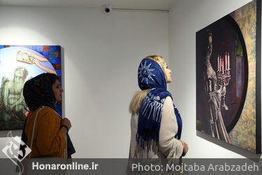 نمایشگاه دو نفره آثار نقاشی حمید زارع و الناز صباغ‌پور در گالری ژاله