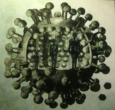 Iranian Painter’s “Mass Production” Produced 8 Years Ago Resembles Image of COVID-19