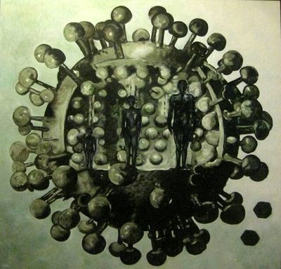 Iranian Painter’s “Mass Production” Produced 8 Years Ago Resembles Image of COVID-19