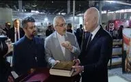 بازدید رئیس‌جمهور تونس از غرفه ایران در نمایشگاه بین‌المللی کتاب این کشور
