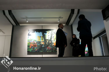 افتتاحیه نمایشگاه نقاشی های قاسم محمدی در گالری ایوان