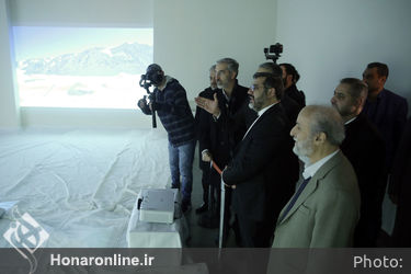 بازدید وزیر فرهنگ از نمایشگاه پانزدهمین جشنواره هنرهای تجسمی