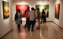 نمایشگاه نقاشی ابراهیم گنجیان در گالری آتبین