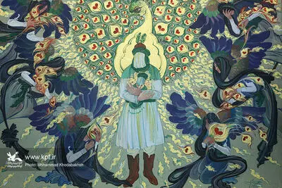 Painting Depicting Ashura Tragedy Unveiled at Tehran Children’s Center  