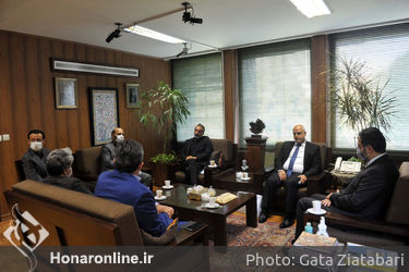 دیدار نماینده وزارت فرهنگ و رهبر ارکستر لبنان با سیدمحمدمجتبی حسینی