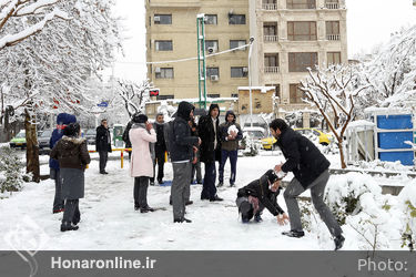 صبح برفی تهران 