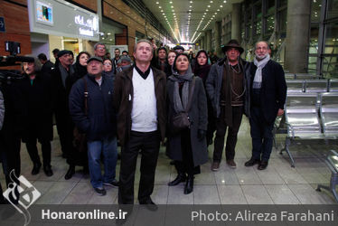 استقبال از پیکر رکن الدین خسروی در فرودگاه امام خمینی‎