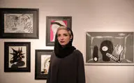 Samira Eskandarfar Painting on Display at Azad Art Gallery