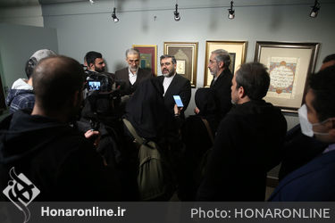 بازدید وزیر فرهنگ از نمایشگاه پانزدهمین جشنواره هنرهای تجسمی