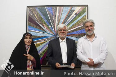 بازدید محمدرضا عارف و سیده فاطمه ذوالقدر از نمایشگاه بهمن پناهی