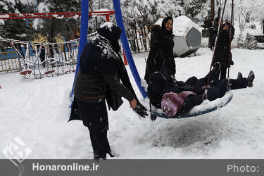 صبح برفی تهران 