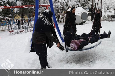 صبح برفی تهران 