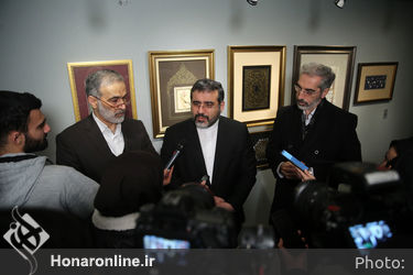 بازدید وزیر فرهنگ از نمایشگاه پانزدهمین جشنواره هنرهای تجسمی