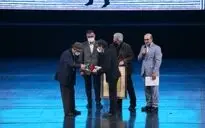 آیین بزرگداشت حکیم نظامی و اهدای نخستین نشان عالی یونسکو به هفت رشته هنری ادبی در تالار وحدت
