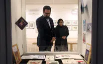 بازدید سید مجتبی حسینی از نمایشگاه تصویرگران ایران