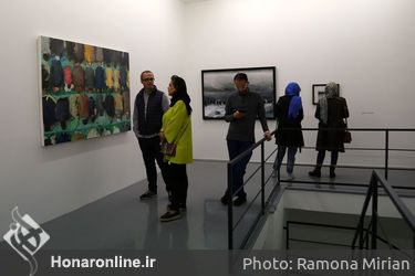 افتتاحیه نمایشگاه آثار چند تن از هنرمندان در گالری  اعتماد باغ نگارستان