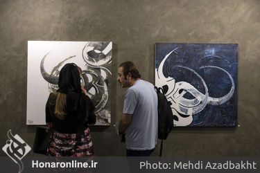 نمایشگاه خط کرشمه سامان مومنی در گالری چهار