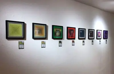 Works by op artist Victor Vasarely displayed at Kish exhibit