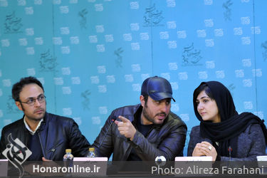 نشست‌ خبری فیلم سینمایی سد معبر در روز هفتم سی و پنجمین جشنواره فیلم فجر در مرکز همایش های برج میلاد (1)