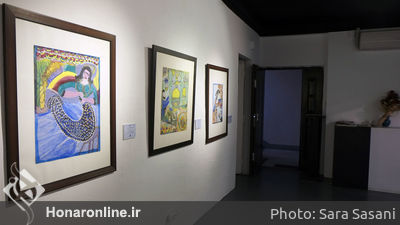 افتتاحیه نمایشگاه نقاشی مکرمه قنبری و علی بلبلی در گالری فردا