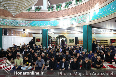 مراسم ختم زنده یاد حسین عرفانی در مسجد بلال