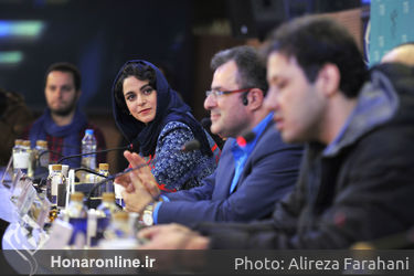 نشست‌ خبری فیلم سینمایی سارا و آیدا در روز هفتم سی و پنجمین جشنواره فیلم فجر در مرکز همایش های برج میلاد (11)
