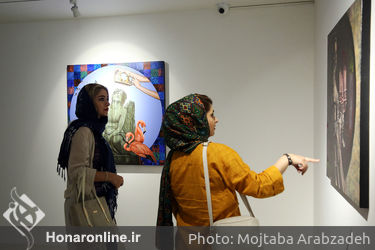 نمایشگاه دو نفره آثار نقاشی حمید زارع و الناز صباغ‌پور در گالری ژاله