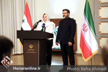 دیدار وزیر فرهنگ و ارشاد اسلامی با وزیر فرهنگ سوریه در تالار وحدت 