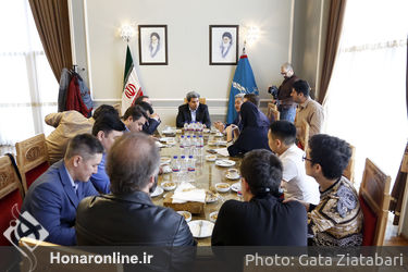 دیدار گروه موسیقی "ساری آقا" با معاون امور هنری و بازدید از ارکستر ملی و تالار وحدت