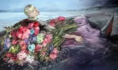 به نرمی گل‌برگی که بر تن می‌لغزد