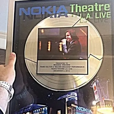 ثبت اسم محسن یگانه در لیست مشاهیر NOKIA THEATRE