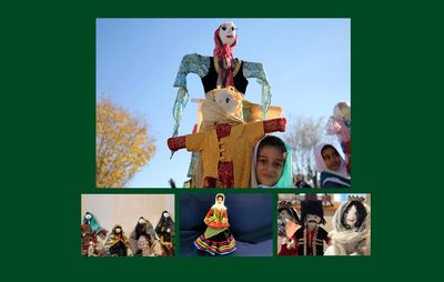 گردهمایی هنرمندان خودآموخته در مجموعه فرهنگی تاریخی نیاوران | عروسک‌ها فرهنگ ملی پوشش را راه می‌برند