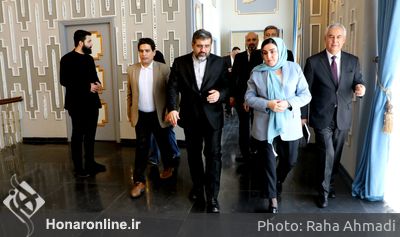 دیدار وزیر فرهنگ و ارشاد اسلامی با وزیر فرهنگ تاجیکستان در تالار وحدت 