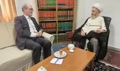 دیدار مشاور عالی وزیر فرهنگ با آیت‌الله سبحانی