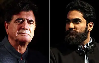 استاد شجریان در آغوش علی زند وکیلی / عکس