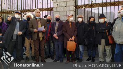 تجمع نمایندگان صنوف خانه تئاتر مقابل مجلس شورای اسلامی
