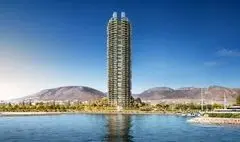 رونمایی از طراحی انگلیسی برای بلندترین آسمانخراش یونان | ۲۰۰ آپارتمان با چشم‌انداز ابدی در ۴۵ طبقه